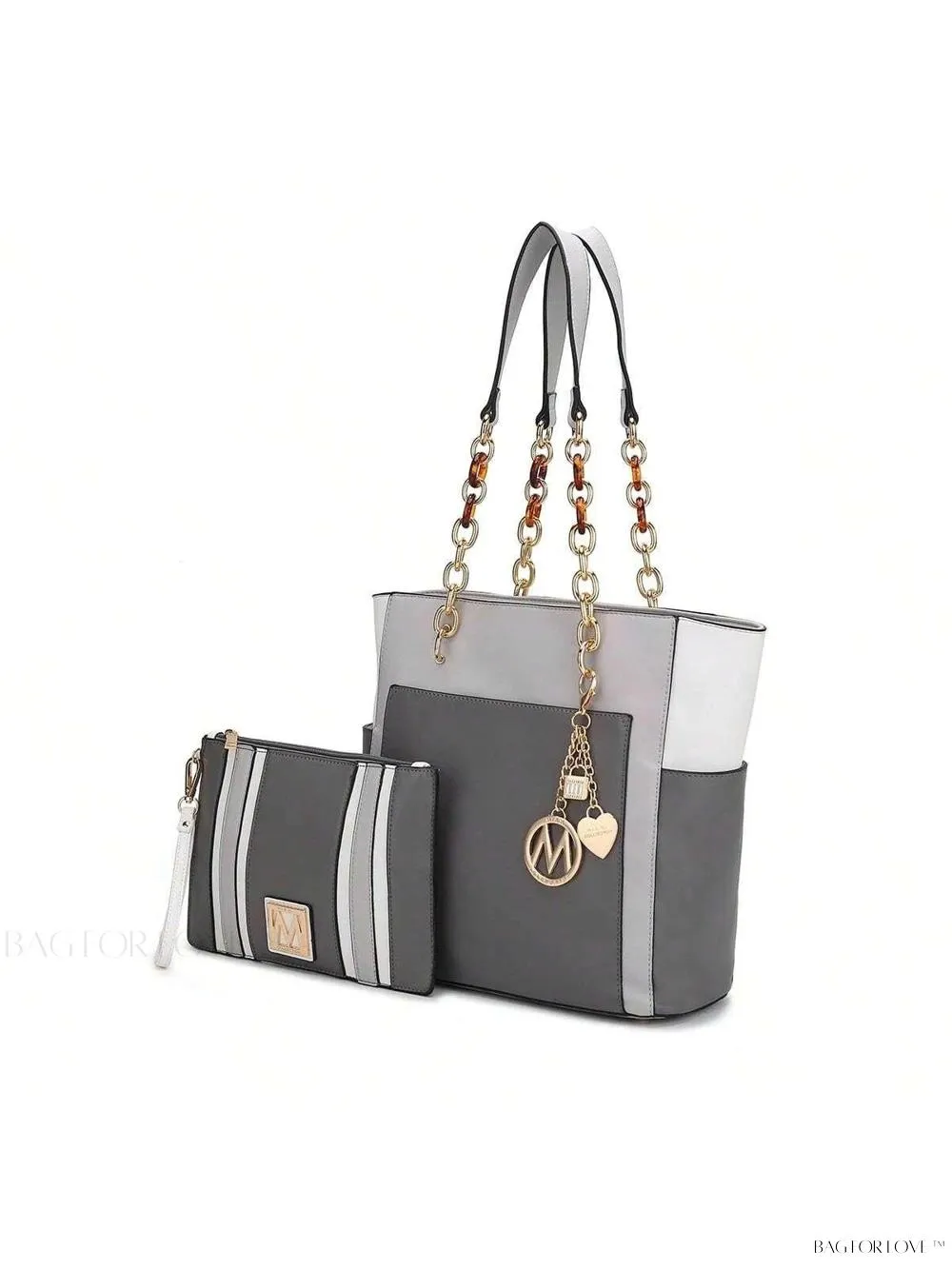 BagForLove - Rochelle Collection Color Block Large Capacity Handbag