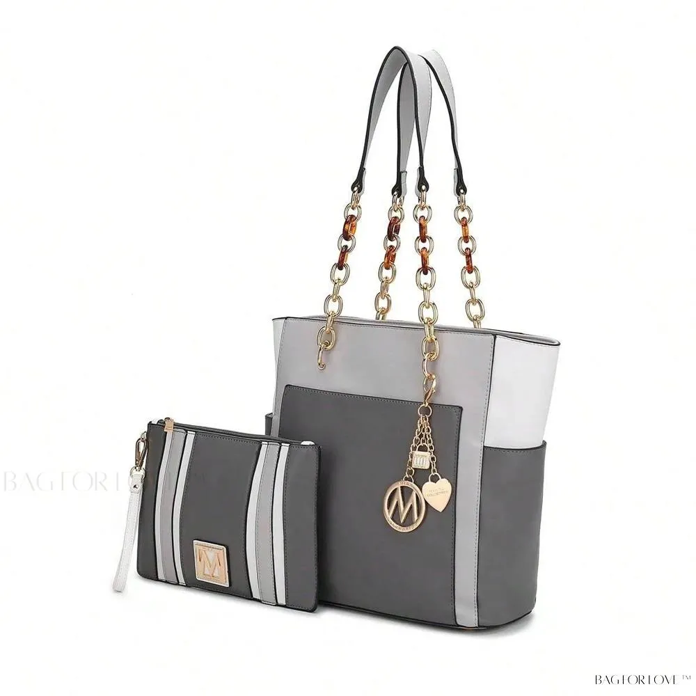 BagForLove - Rochelle Collection Color Block Large Capacity Handbag