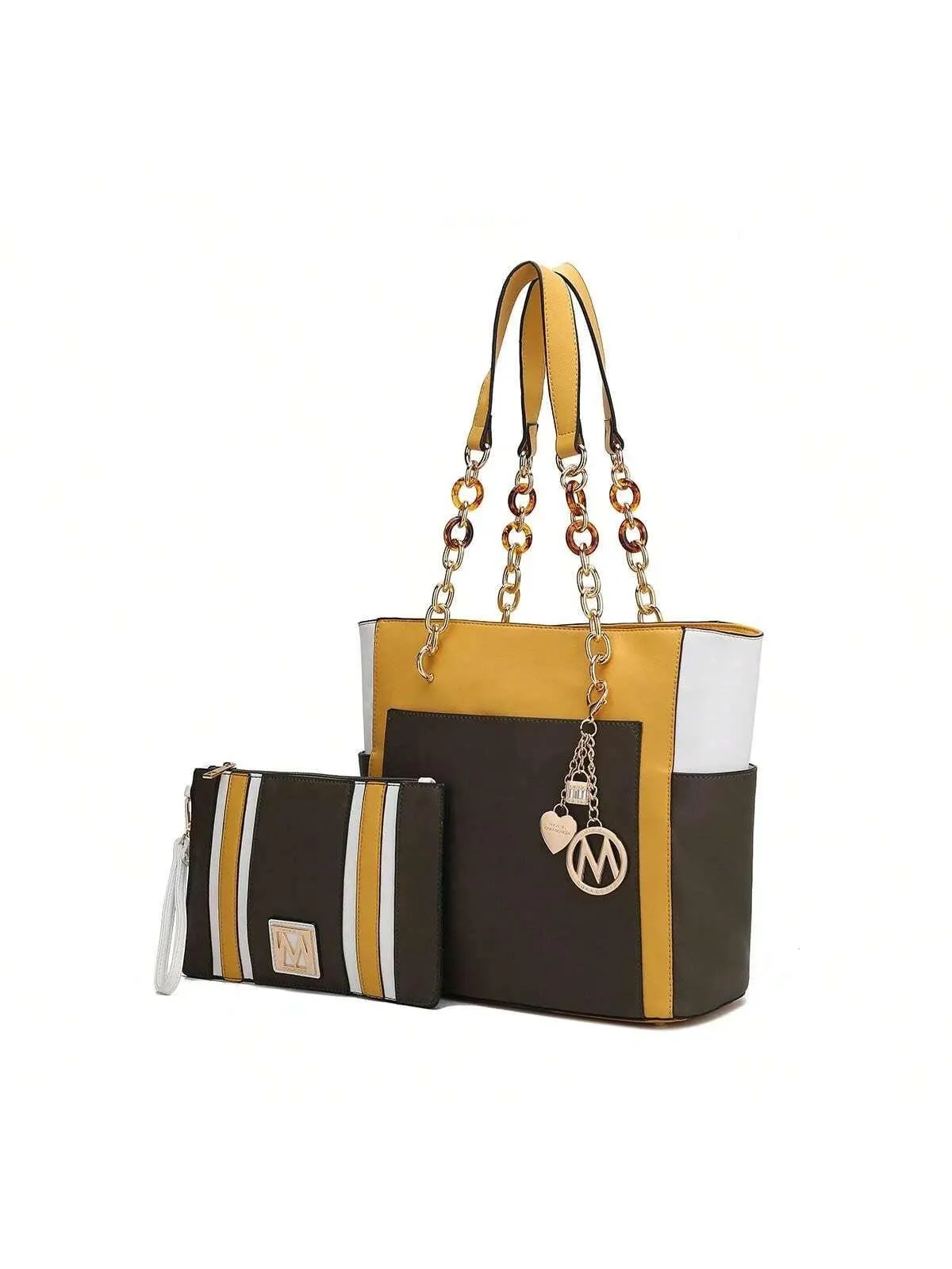 BagForLove - Rochelle Collection Color Block Large Capacity Handbag