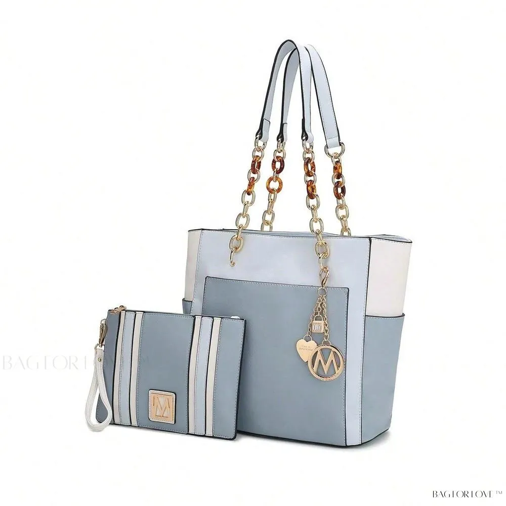 BagForLove - Rochelle Collection Color Block Large Capacity Handbag