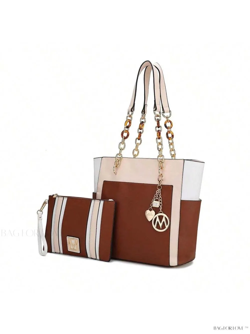 BagForLove - Rochelle Collection Color Block Large Capacity Handbag