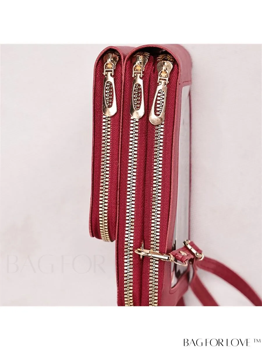 BagForLove - Stylish and Functional Womens PU Leather Smartphone Wallet with Large Storage Capacity
