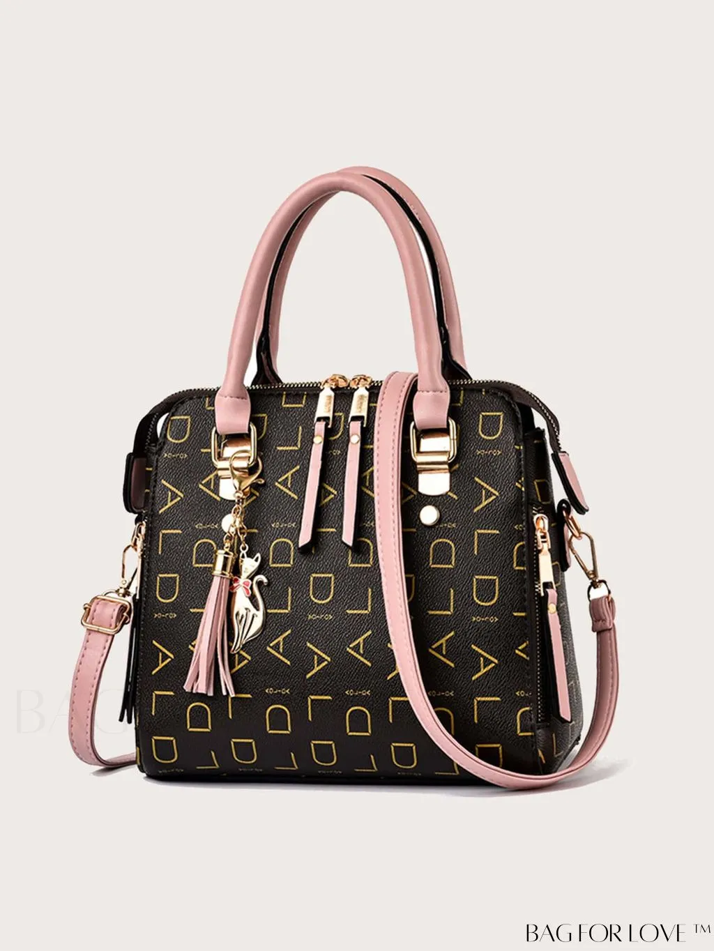 BagForLove - Stylish PU Leather Crossbody Handbag for Women with Adjustable Strap and Chic Pendant