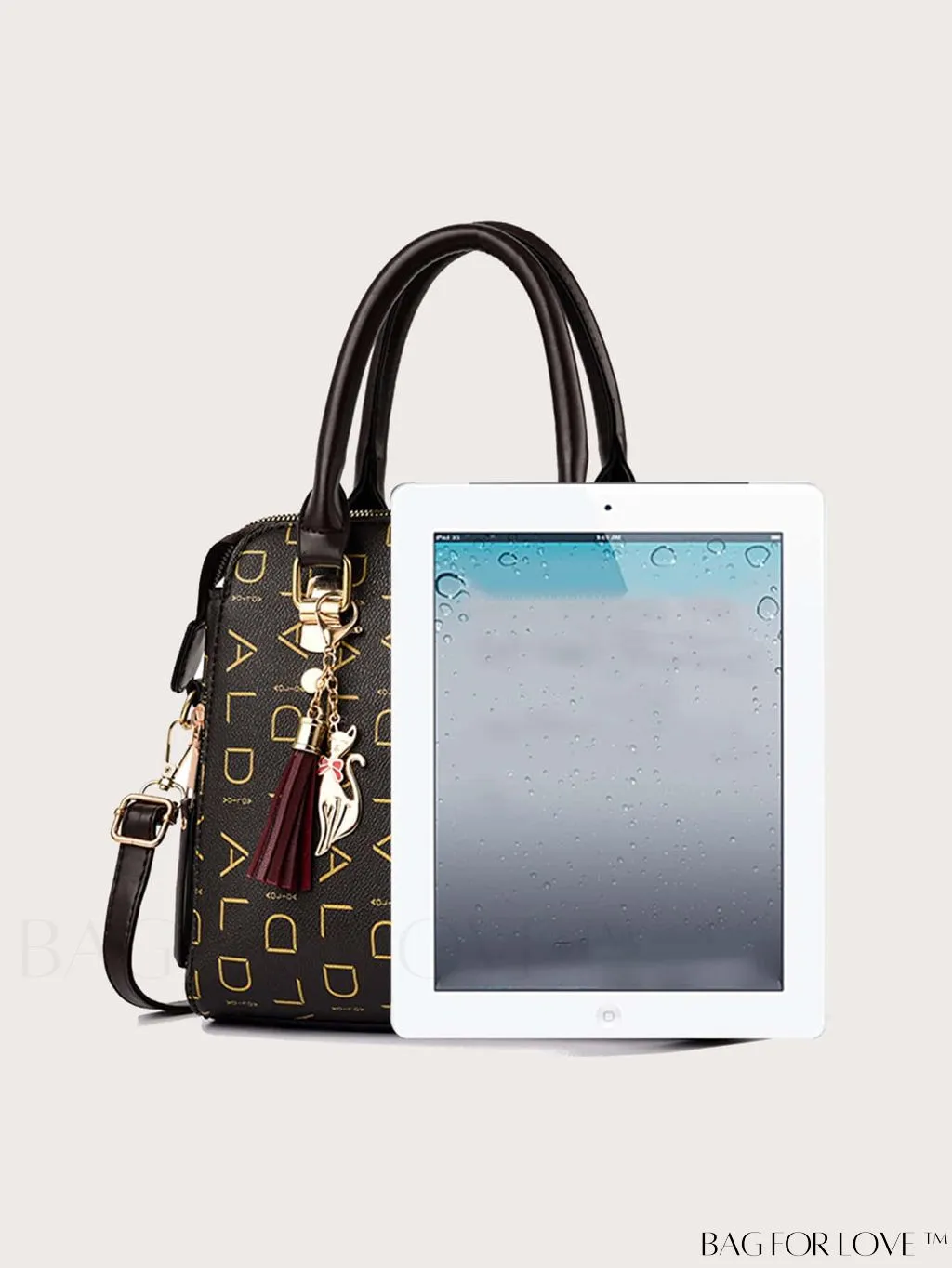 BagForLove - Stylish PU Leather Crossbody Handbag for Women with Adjustable Strap and Chic Pendant