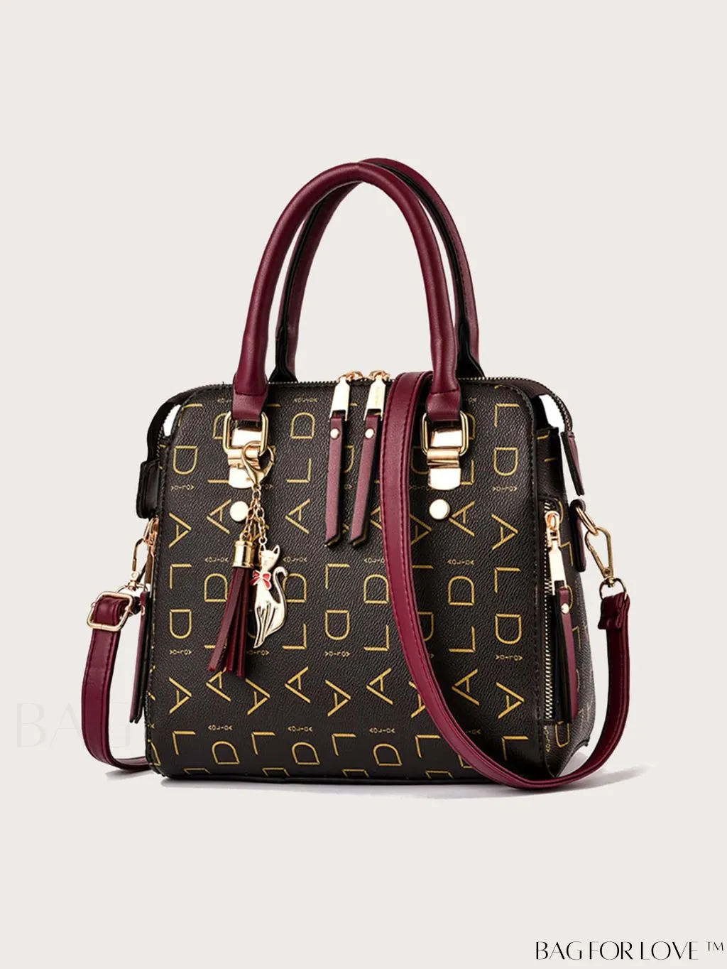 BagForLove - Stylish PU Leather Crossbody Handbag for Women with Adjustable Strap and Chic Pendant