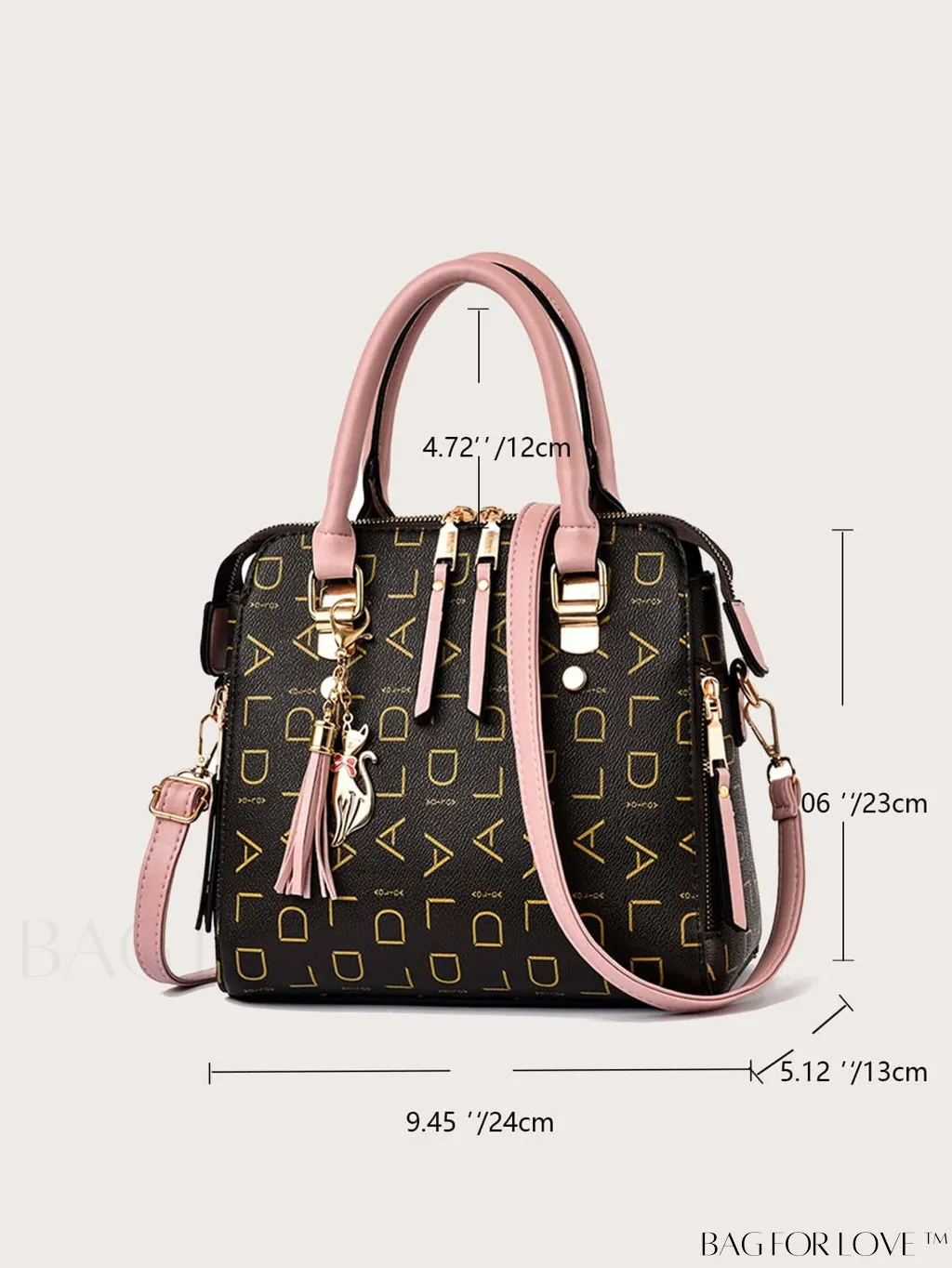 BagForLove - Stylish PU Leather Crossbody Handbag for Women with Adjustable Strap and Chic Pendant