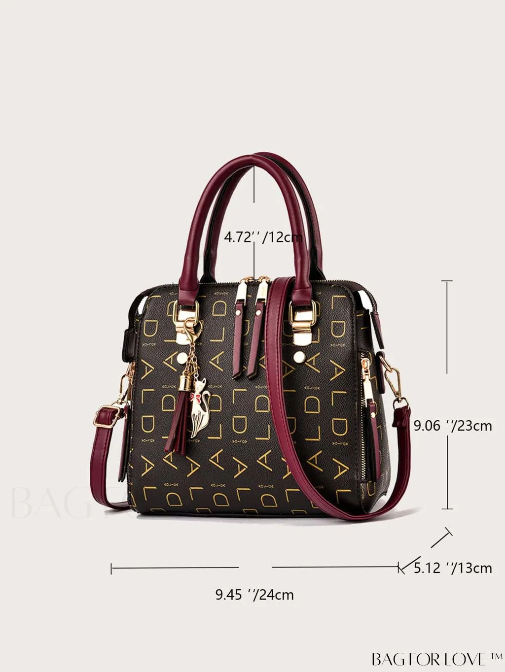 BagForLove - Stylish PU Leather Crossbody Handbag for Women with Adjustable Strap and Chic Pendant