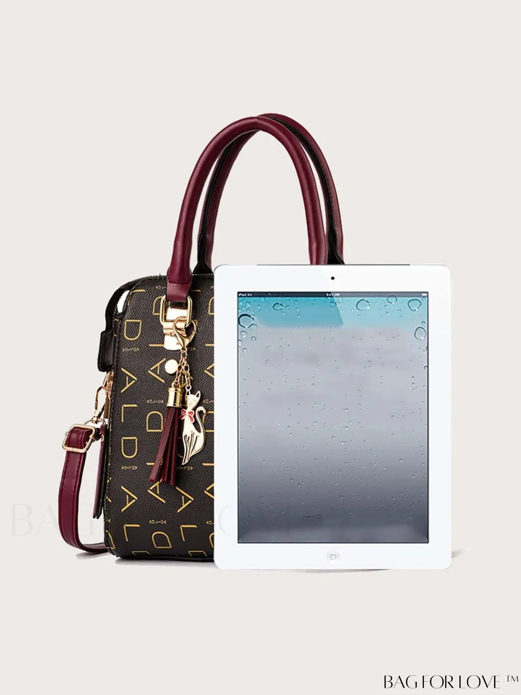 BagForLove - Stylish PU Leather Crossbody Handbag for Women with Adjustable Strap and Chic Pendant