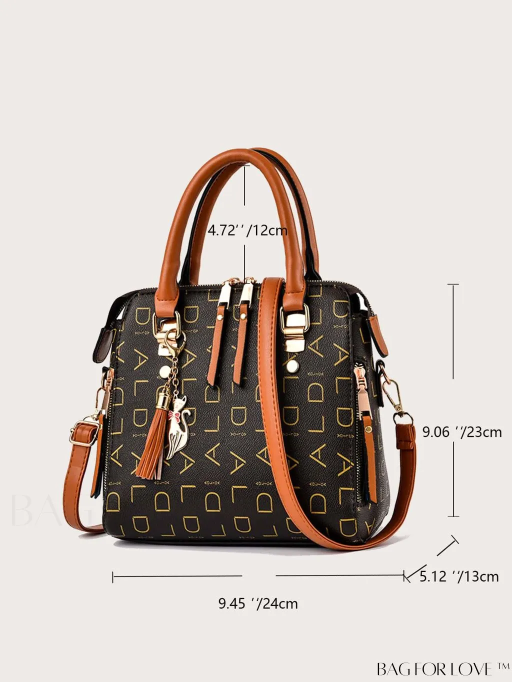 BagForLove - Stylish PU Leather Crossbody Handbag for Women with Adjustable Strap and Chic Pendant