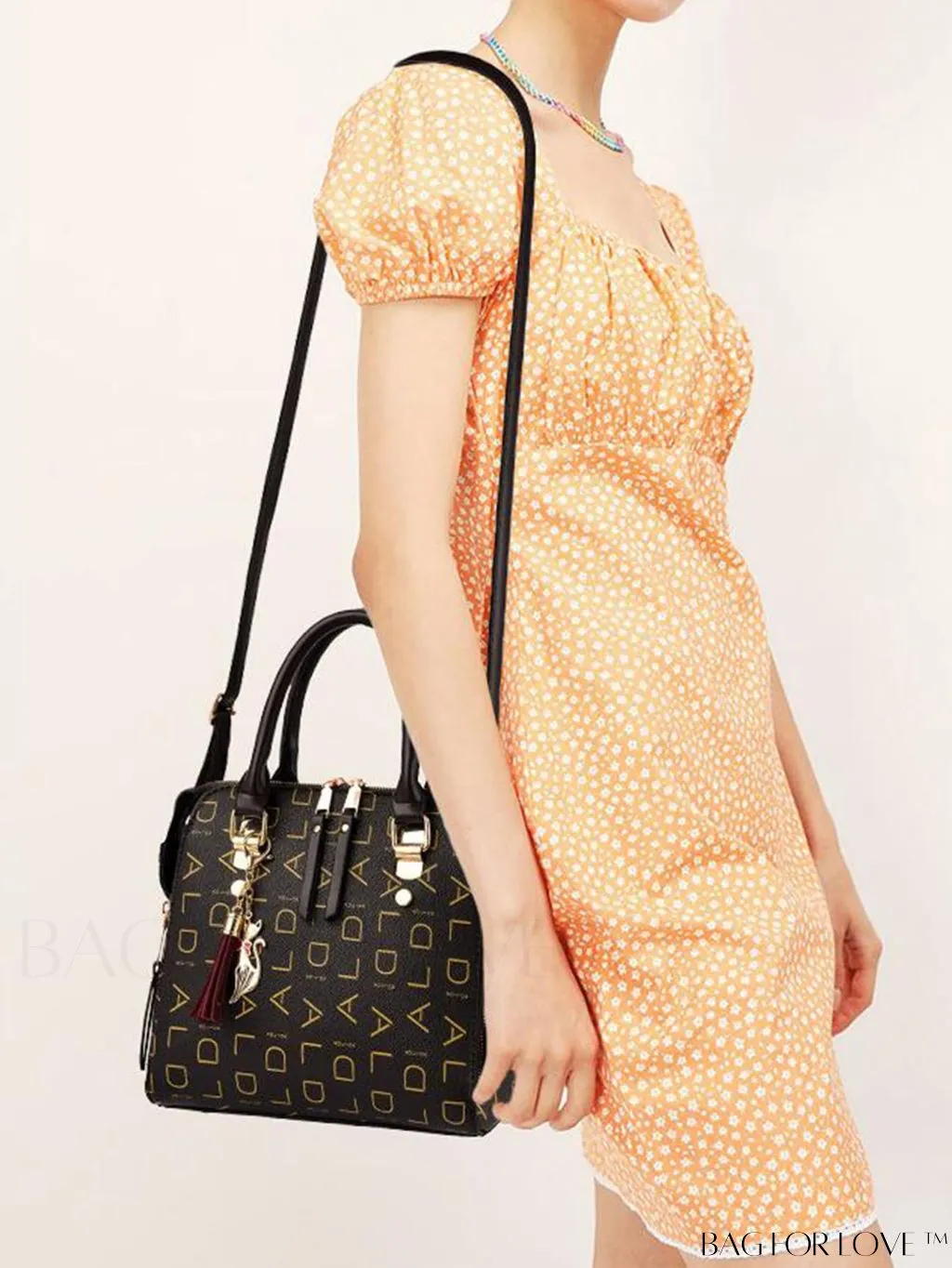 BagForLove - Stylish PU Leather Crossbody Handbag for Women with Adjustable Strap and Chic Pendant