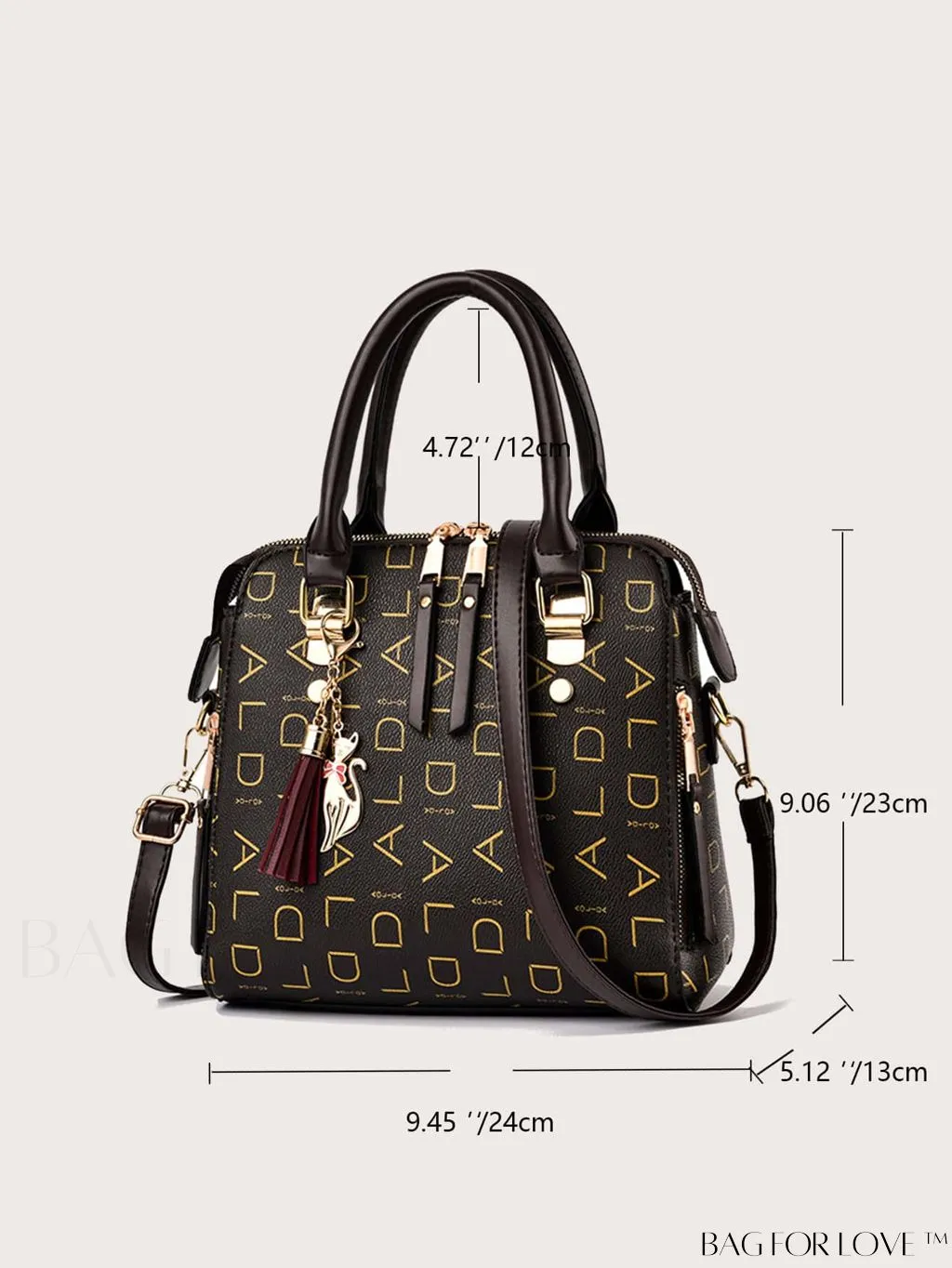 BagForLove - Stylish PU Leather Crossbody Handbag for Women with Adjustable Strap and Chic Pendant