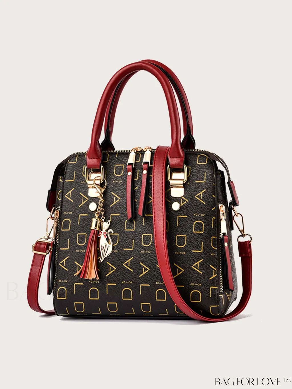 BagForLove - Stylish PU Leather Crossbody Handbag for Women with Adjustable Strap and Chic Pendant