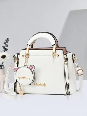 BagForLove - Whimsical Feline-Inspired Shoulder Bag for Women