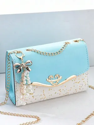 BagForLove - Women's Chic Metal Chain Clasp Flap Top Shoulder Purse