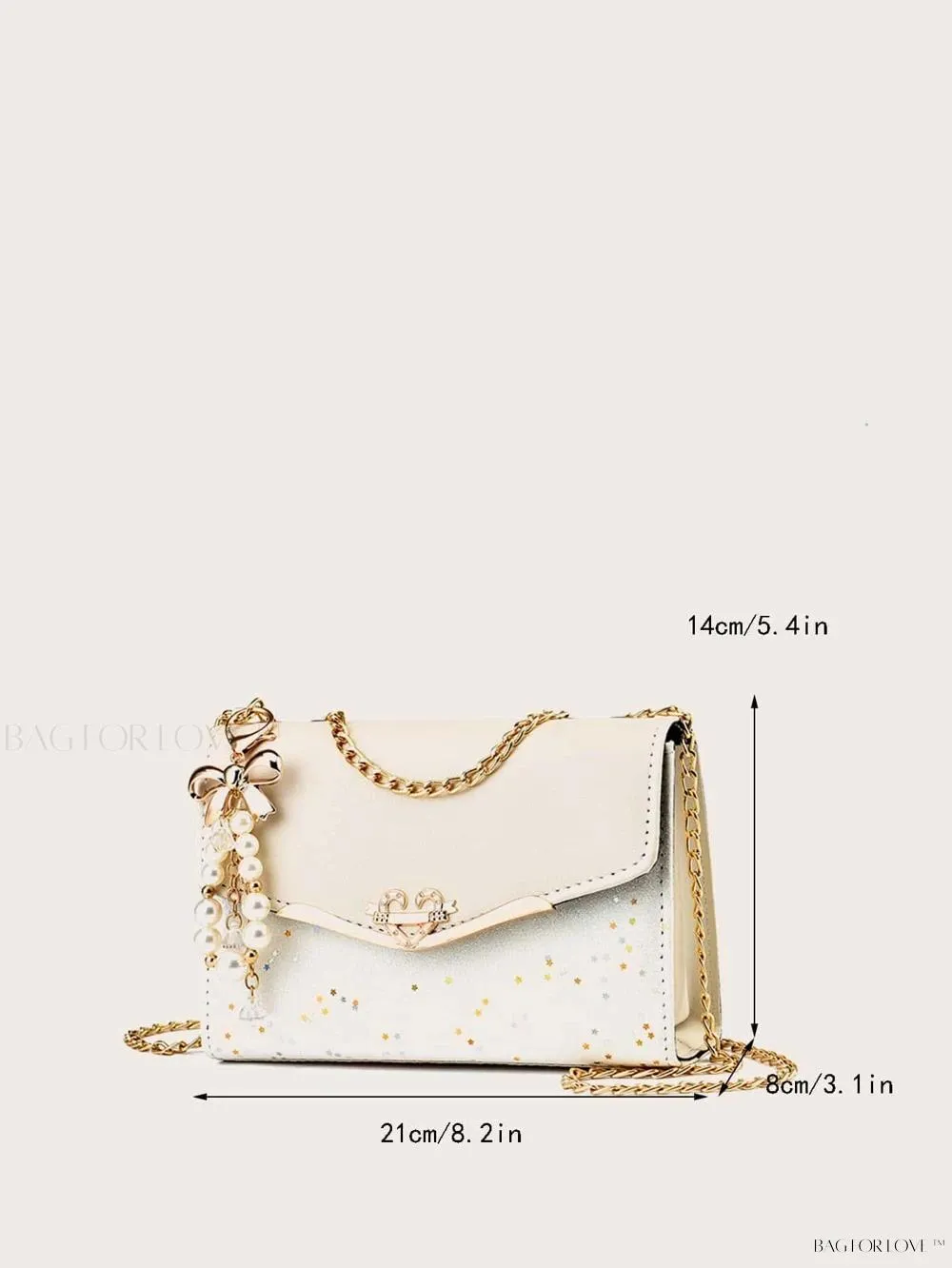 BagForLove - Women's Chic Metal Chain Clasp Flap Top Shoulder Purse