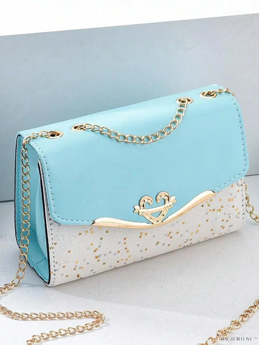BagForLove - Women's Chic Metal Chain Clasp Flap Top Shoulder Purse