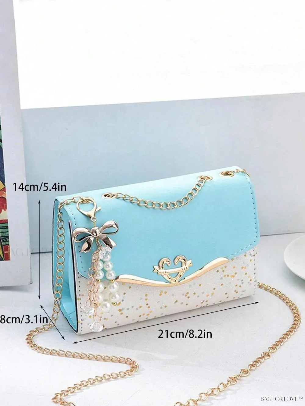 BagForLove - Women's Chic Metal Chain Clasp Flap Top Shoulder Purse