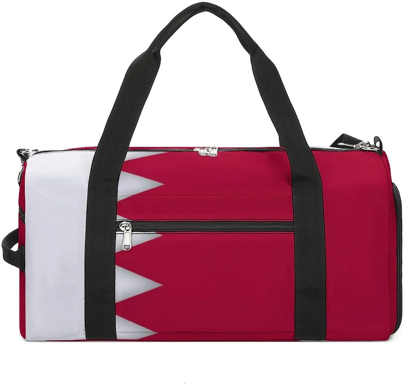 Bahrain Flag Duffel for Boys Girls with Shoe Compartment and Wet Pocket