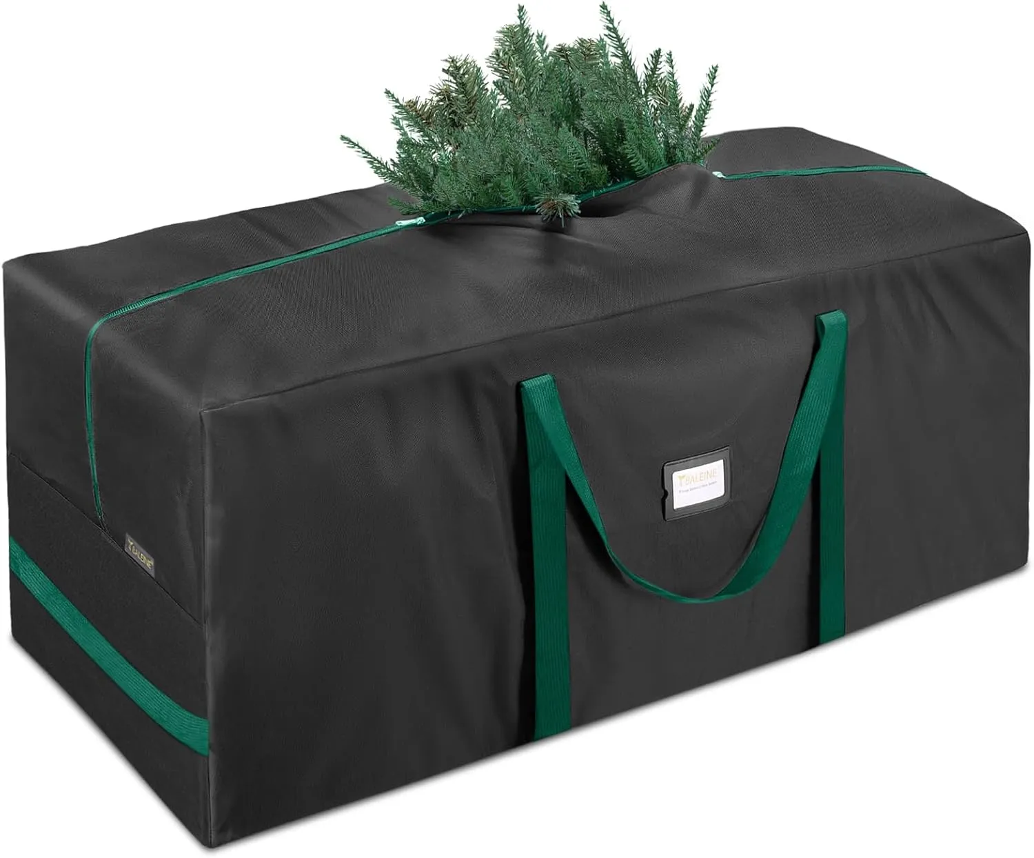 BALEINE 7.5 ft Christmas Tree Storage Bag, Heavy Duty 900D Oxford Fabric with Reinforced Handles and Dual Zippers Wide Opening, Extra Large Storage Container for Trees and Decorations (Black)