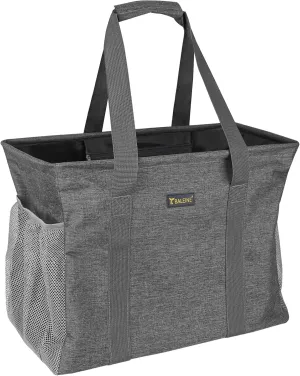 BALEINE Extra Large Utility Tote Bag with Wire Frame for Storage (Grey, 16.5''x14''x10'')