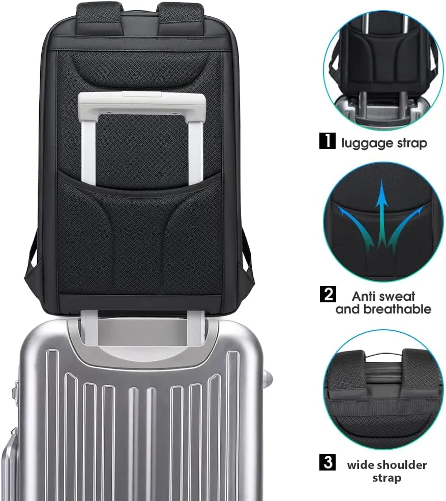 BANGE Anti Theft Backpack,Smart Work Backpack with USB Charging Port, Business Laptop Fit for 15.6 INCH Laptop…