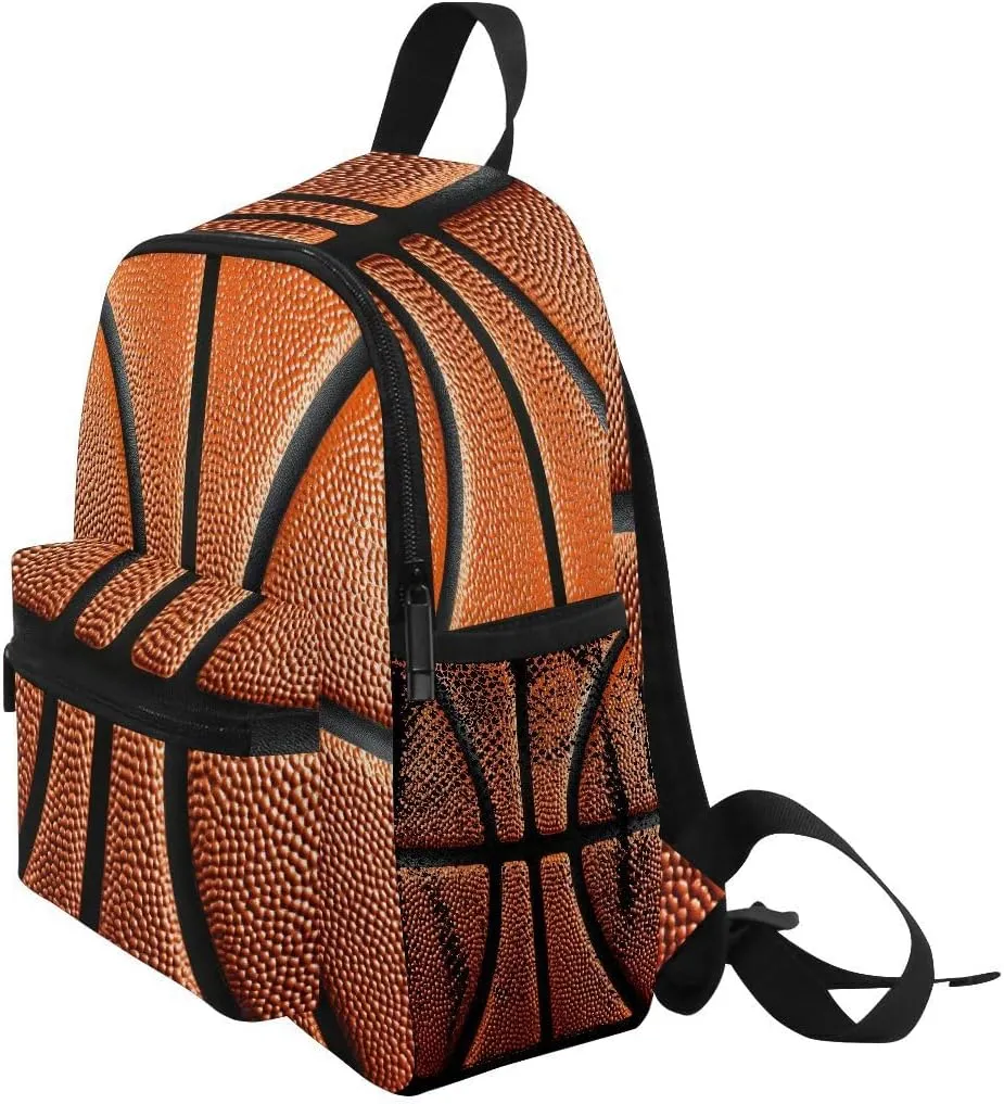 Basketball Ball Skin Toddlers Backpack Kid's School Bag for Boys Girls Kindergarten Preschool Nursery Travel Bag