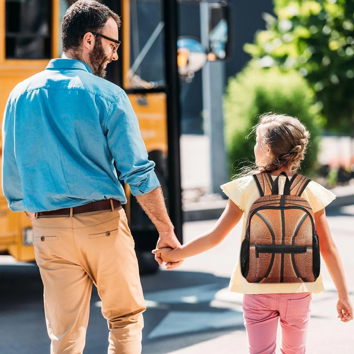 Basketball Ball Skin Toddlers Backpack Kid's School Bag for Boys Girls Kindergarten Preschool Nursery Travel Bag