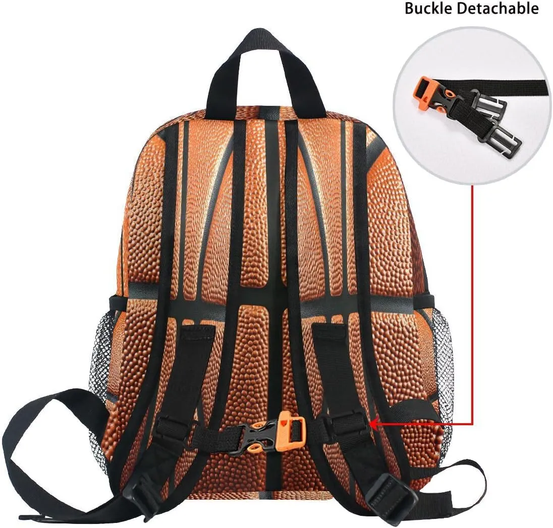 Basketball Ball Skin Toddlers Backpack Kid's School Bag for Boys Girls Kindergarten Preschool Nursery Travel Bag