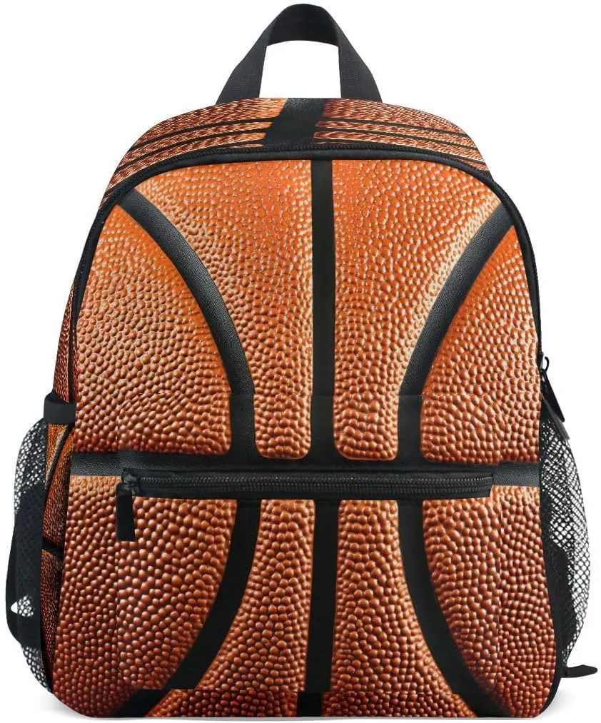 Basketball Ball Skin Toddlers Backpack Kid's School Bag for Boys Girls Kindergarten Preschool Nursery Travel Bag