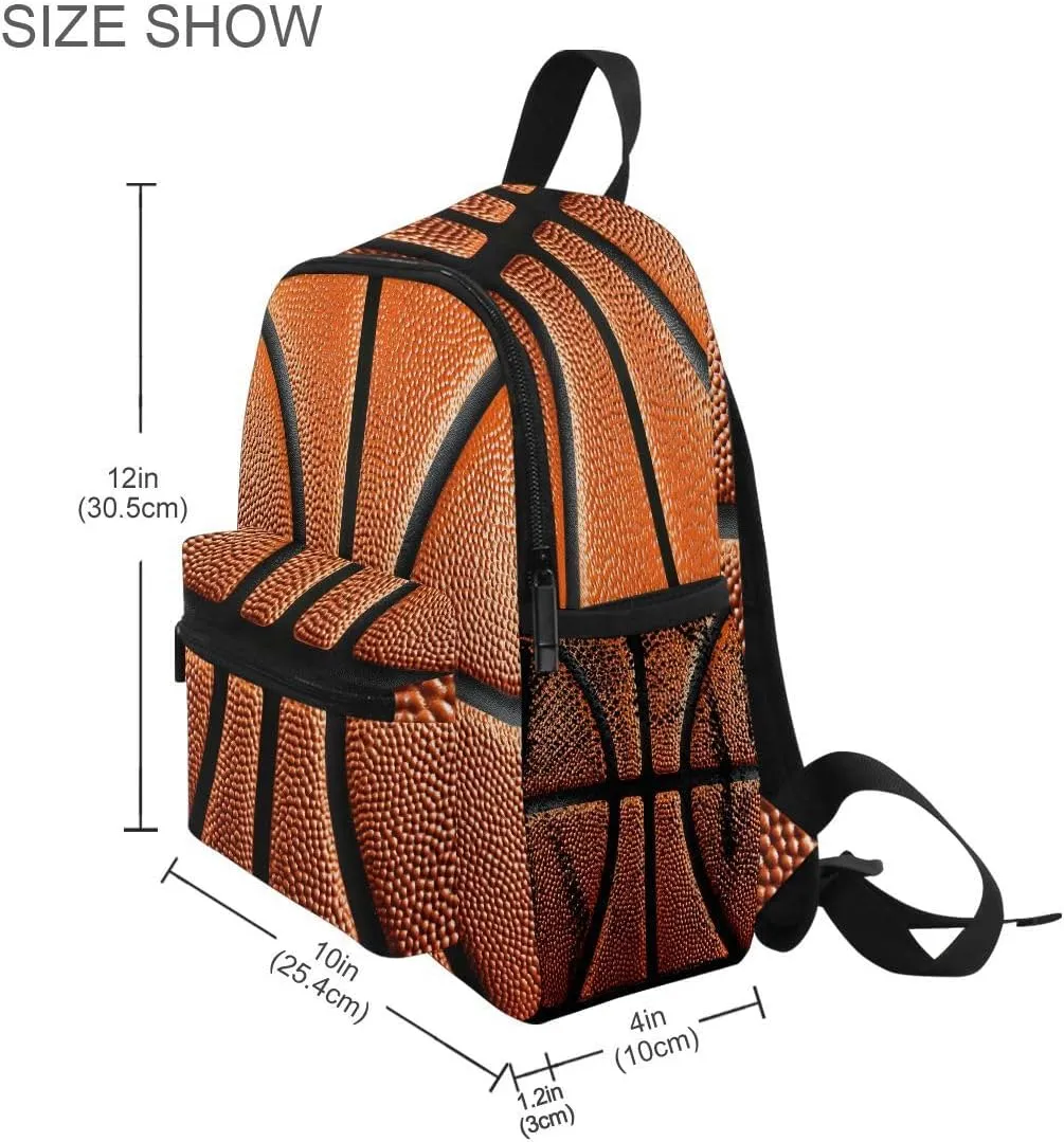 Basketball Ball Skin Toddlers Backpack Kid's School Bag for Boys Girls Kindergarten Preschool Nursery Travel Bag