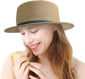 Beach Hats for Women Summer Sun Hat Wide Brim Straw Boater Panama Hats