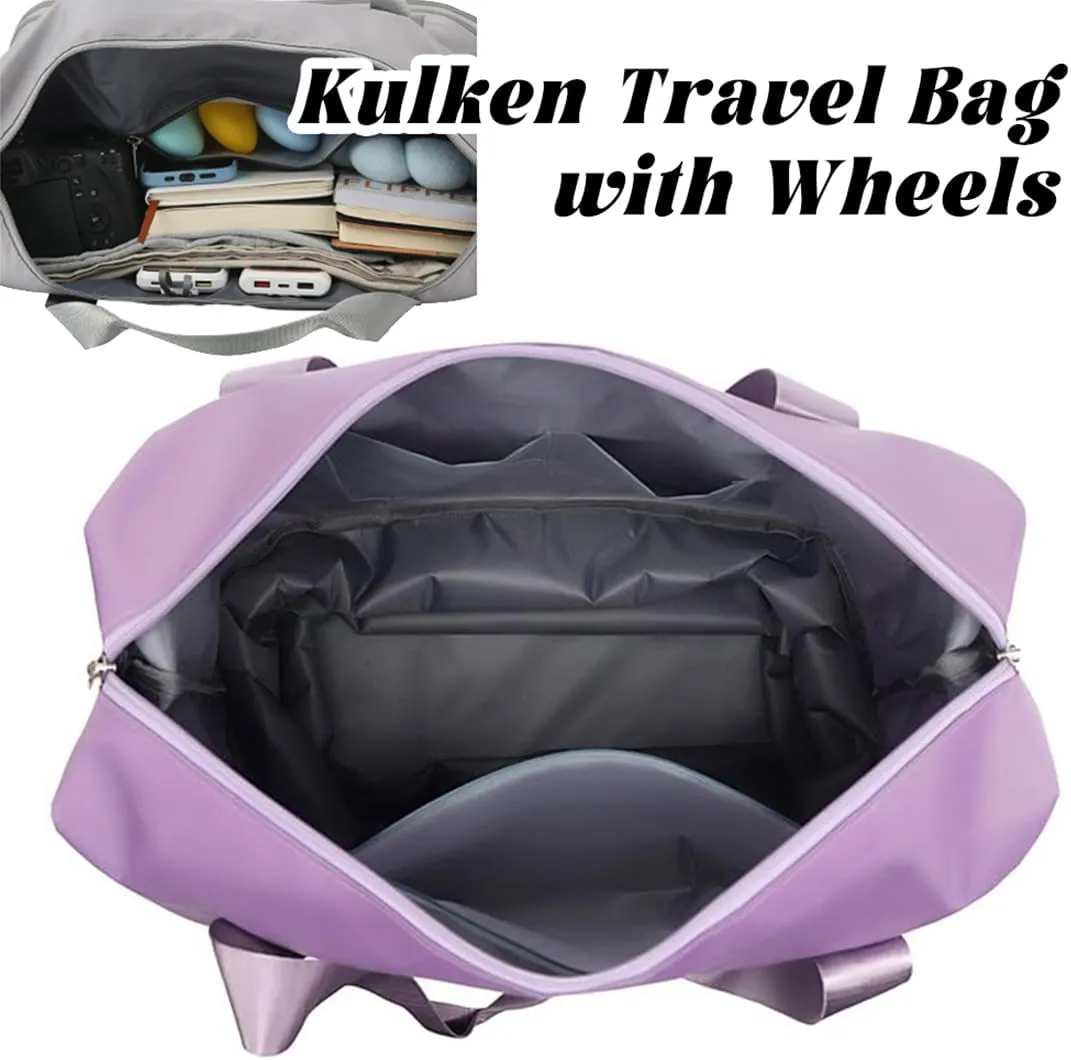 Beente Travel Bag With Wheels, 2025 New Large Capacity Travel Bag - Universal Wheel Removable, Wet and Dry Separation (Green)