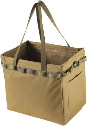 BESPORTBLE Box Duffle Multi-functional Tool Bag Handled Camping Bag Organizer Travel Tool Kit Tent Foldable Tote Bag Large Capacity Case Camping Supply Canvas Tool Pouch Khaki Oxford Cloth