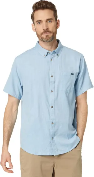 Billabong Men's Sundays Jacquard Short Sleeve Woven Button Down Shirt