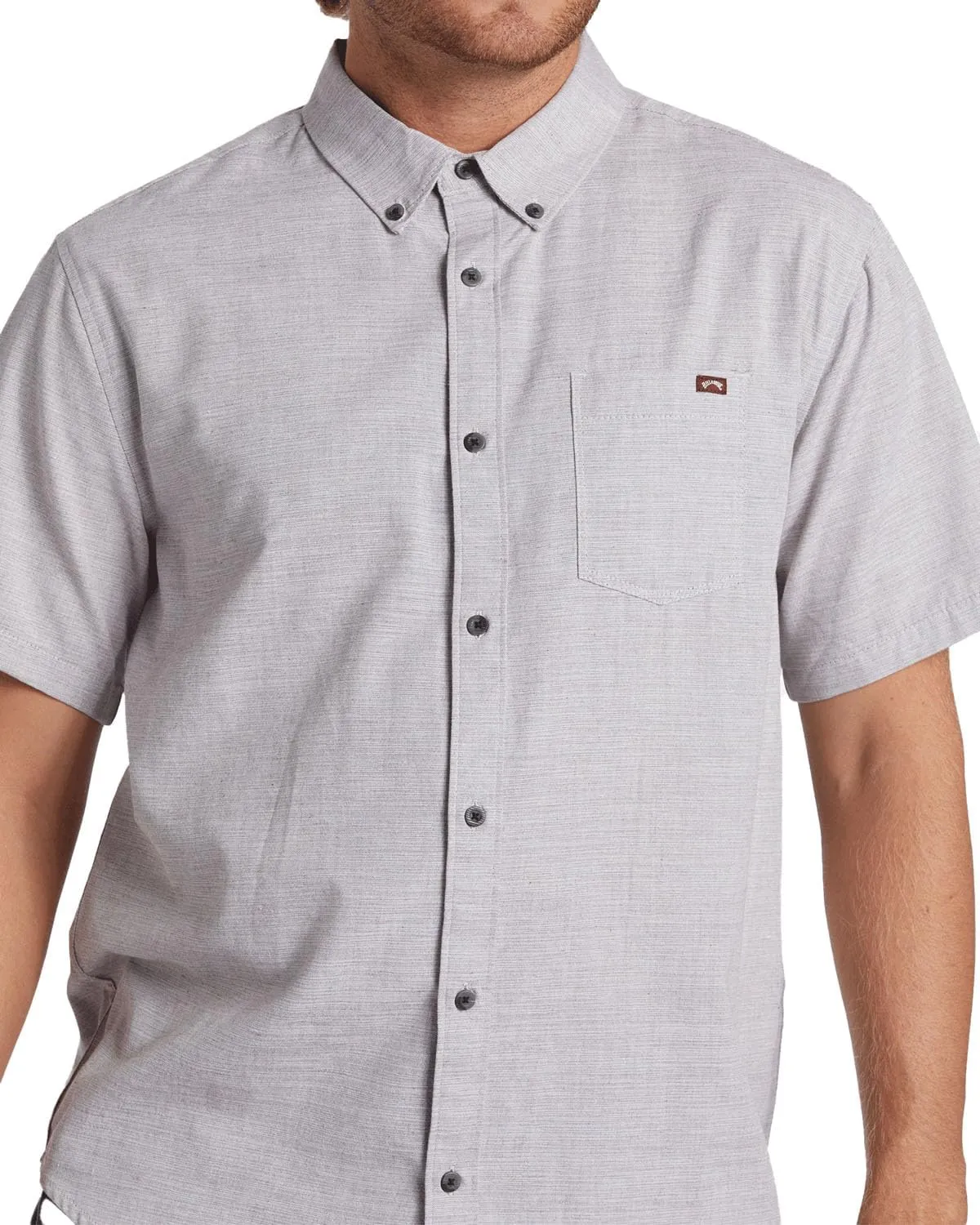 Billabong Men's Sundays Jacquard Short Sleeve Woven Button Down Shirt