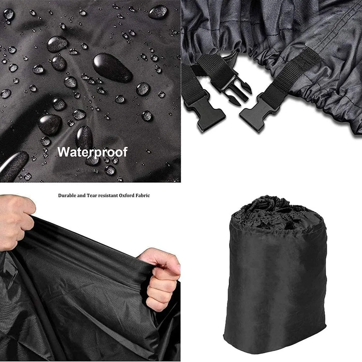 Boat Covers 420D Trailerable Boat Cover，Waterproof UV Resistant Durable and Tear Proof All Weather Protection with Storage Bag，for V-Hull Tri-Hull Runabout (Size : 17to19FT)