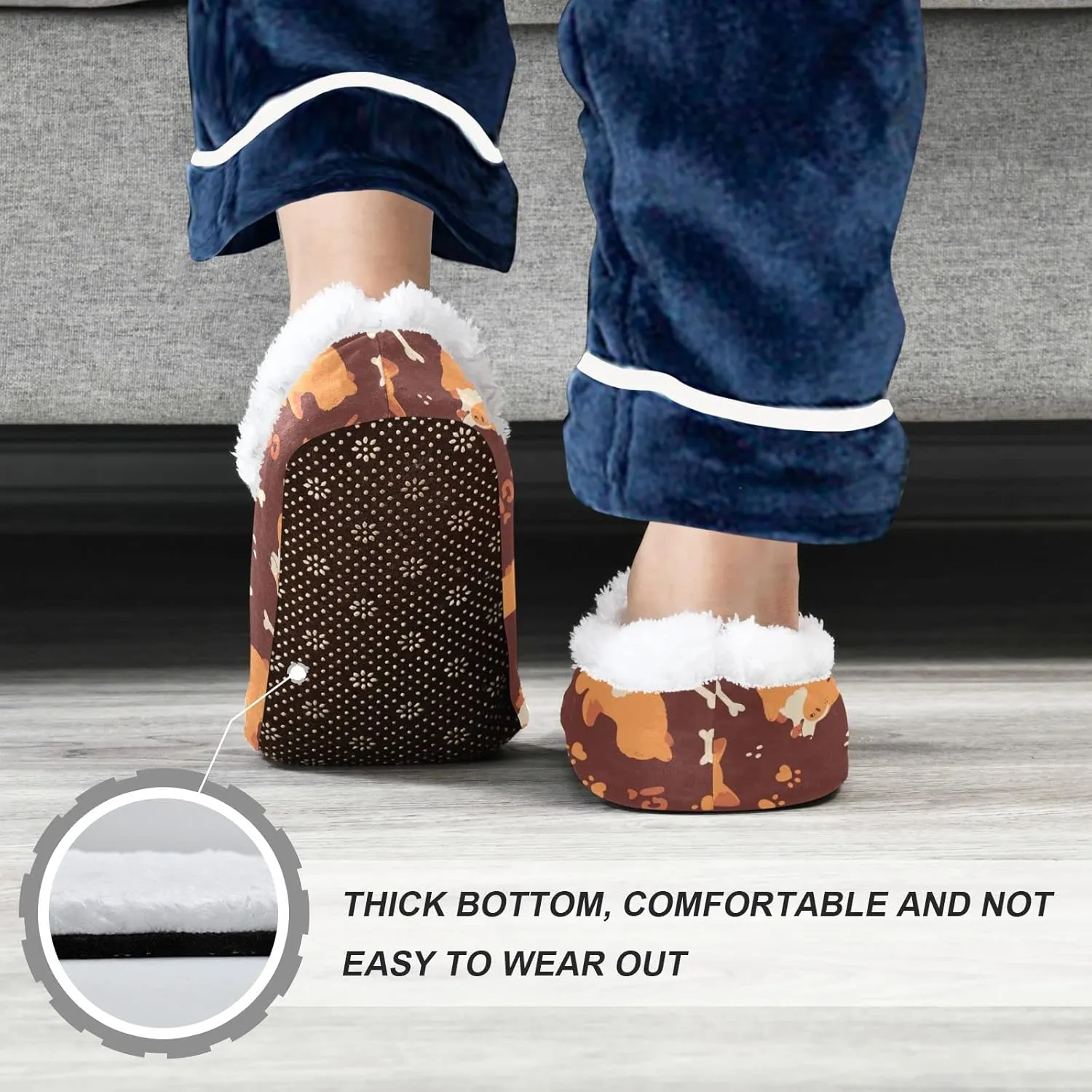 Boccsty Toddler Boys Girls House Slippers Fuzzy Kids Slippers Infant Home Shoes XS-S