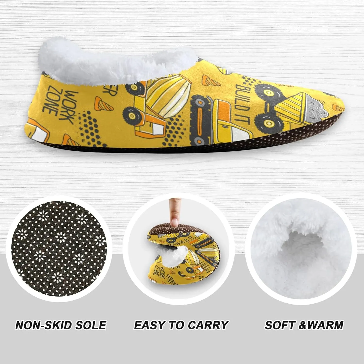 Boccsty Toddler Boys Girls House Slippers Fuzzy Kids Slippers Infant Home Shoes XS-S
