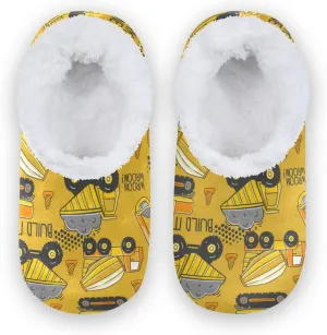 Boccsty Toddler Boys Girls House Slippers Fuzzy Kids Slippers Infant Home Shoes XS-S