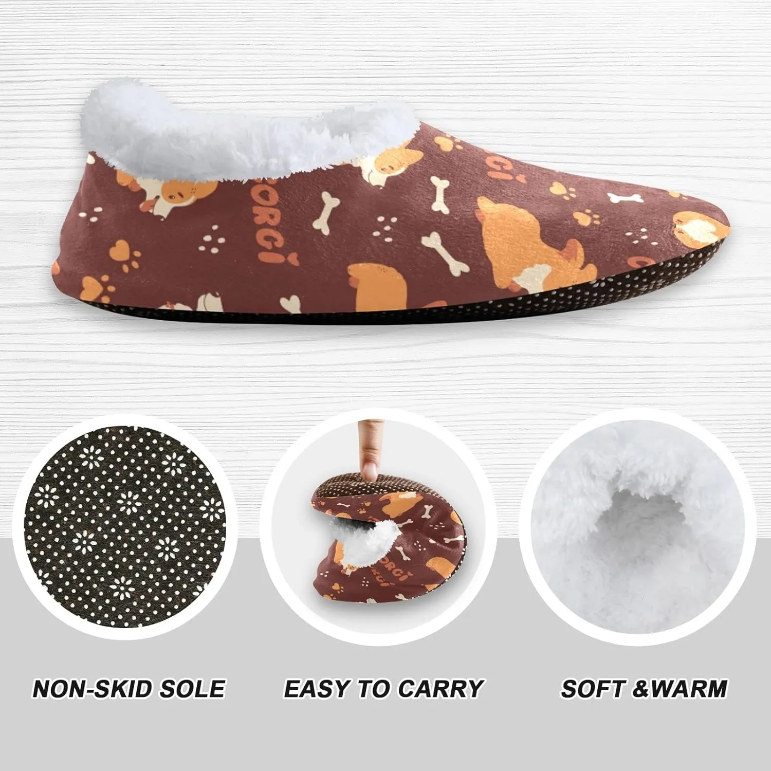 Boccsty Toddler Boys Girls House Slippers Fuzzy Kids Slippers Infant Home Shoes XS-S