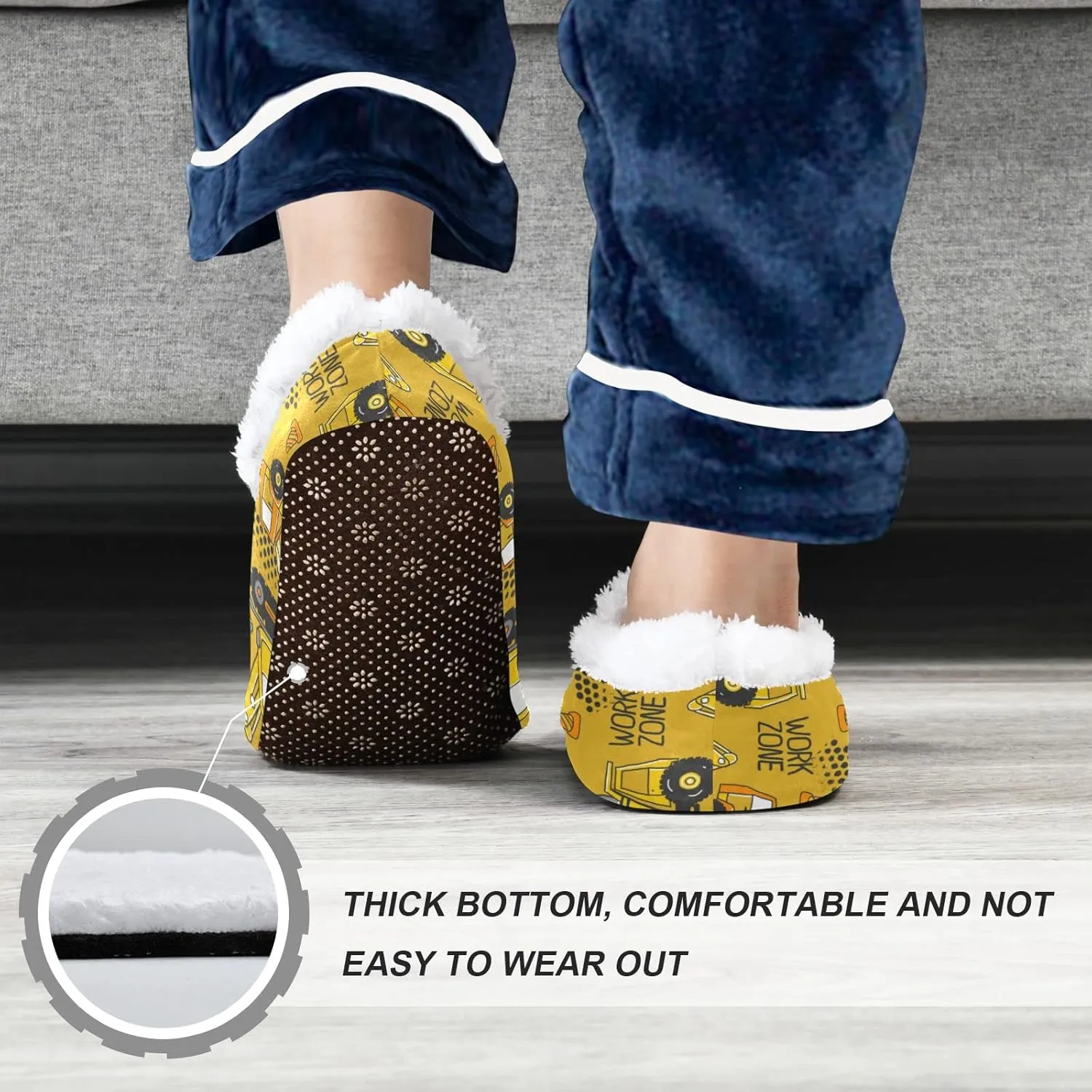 Boccsty Toddler Boys Girls House Slippers Fuzzy Kids Slippers Infant Home Shoes XS-S