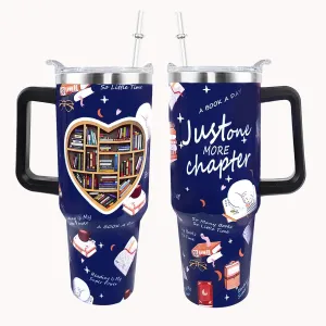 Book Lovers Tumbler 40 OZ Tumbler with Handle and Straw Lid Leak Proof Book Lovers Travel Coffee Mug with Handle Insulated for Hot Cold Ice - Birthday Book Lovers Gifts for Women Stainless Steel Cup