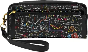BREAUX Math Formula Print Cosmetic Bag,Portable Cosmetic Bag,Zipper Travel Toiletry Bag,Travel Makeup Bag