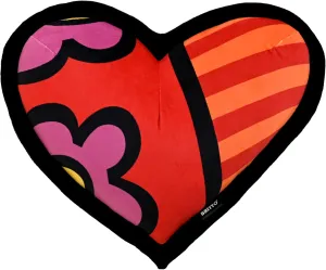 BRITTO 22" Heart Plush - Colorful and Huggable Decor for Home, Bed, Office - Cute and Ultra Soft Stuffed Large Cushion - Ideal Gift for Any Occasion - New Day Heart