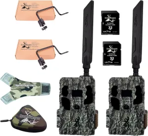 Browning Defender Pro Scout Max AI Trail Camera Universal Mounting System Double Bundle with 2pc 32GB SD Cards, High-Speed Card Reader and case