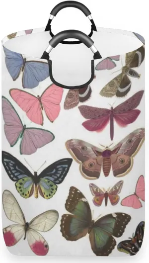 Butterfly Specimen Large Capacity Laundry Basket Waterproof Laundry Hamper Collapsible Durable Dirty Clothes Hamper Washing Bin Clothes Bag for Collection Bathroom Bedroom Dorm Travel