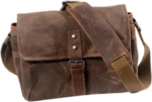 Camera Bag Waterproof Oil Wax Canvas Professional Casual Light Stylish Single Shoulder Outdoor Digital Camera Storage