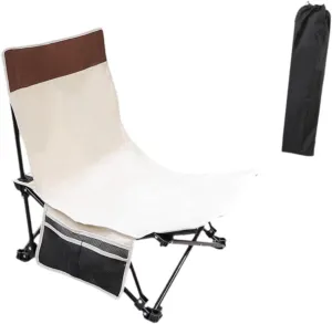 Camping Chair Lounge Chair Armchair Recliner Stool Chaise Longue Beach Chair Folding Chair for Traveling Outdoor Lawn Fishing, Coffee