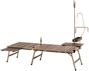 Camping Chair Outdoor Camping Black Walnut Camping Chair Wooden Folding Decker Chair Pure Brass Double Layer Canvas Camping Chair Sets Lightweight