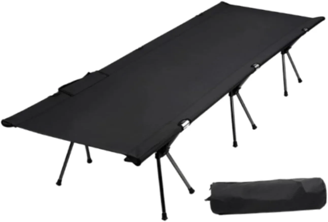 Camping Cot Foldable Bed Portable Multipurpose Easy to Use up for Adults Kids Sleeping Bed for Picnic Apartments Home Dormitory, Black